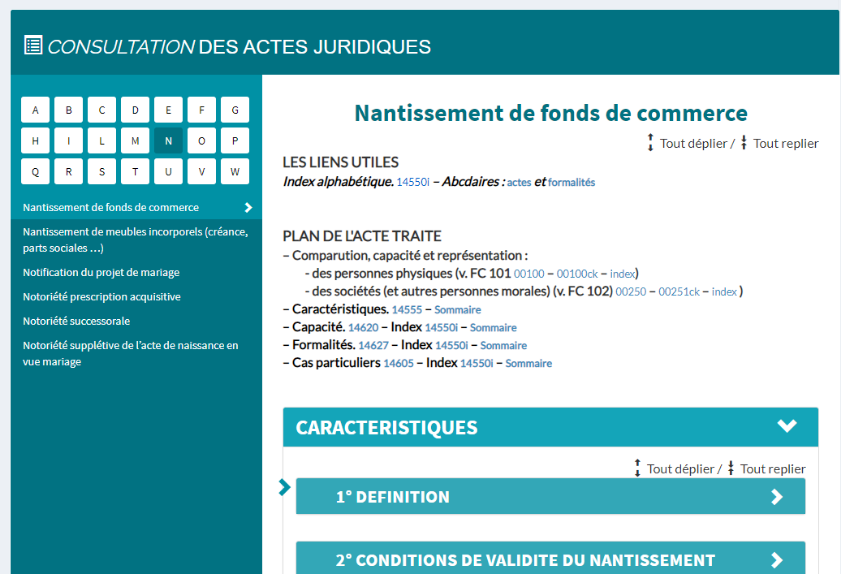 Consulter les actes